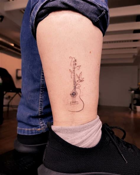 guitar tattoo small